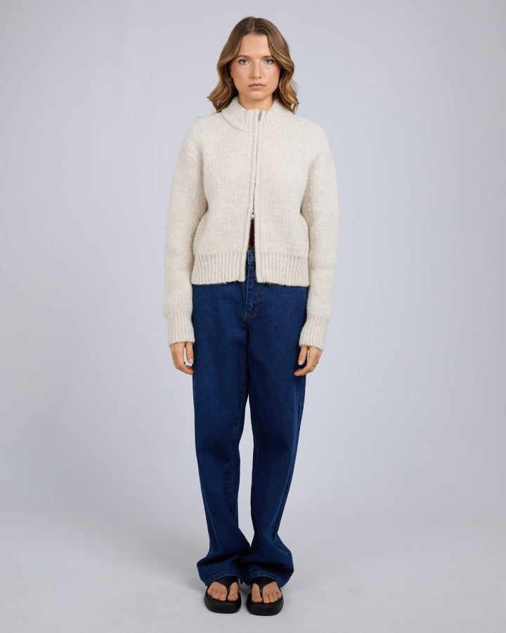LEILA ZIP THRU JUMPER chalk