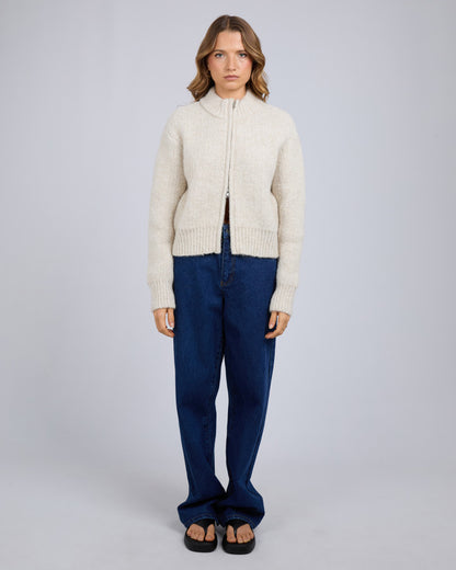 LEILA ZIP THRU JUMPER chalk