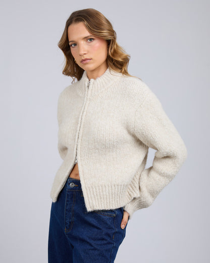 LEILA ZIP THRU JUMPER chalk