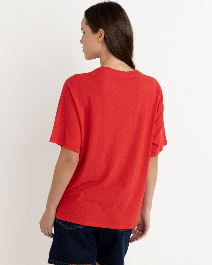 LEILANI OVERSIZED T-SHIRT RED