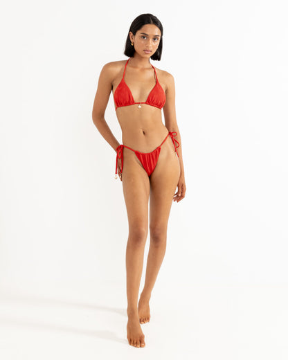 LEILANI SLIDE TRI TOP RED