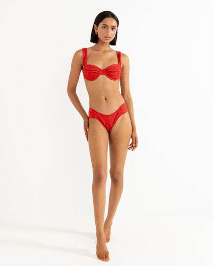 LEILANI SOFT STRAP BALCONETTE TOP RED