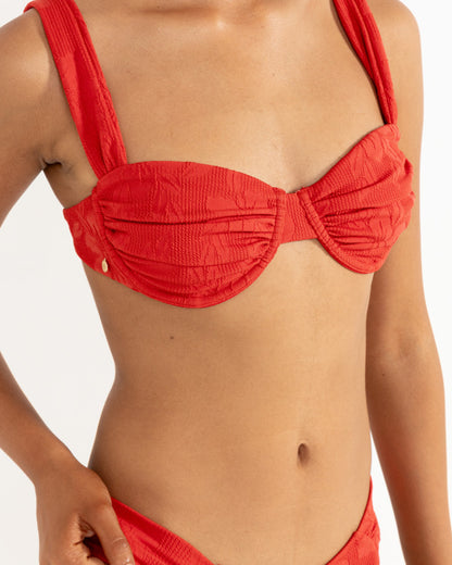 LEILANI SOFT STRAP BALCONETTE TOP RED