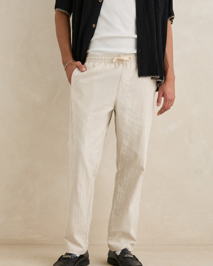 LINEN JAM PANT bone