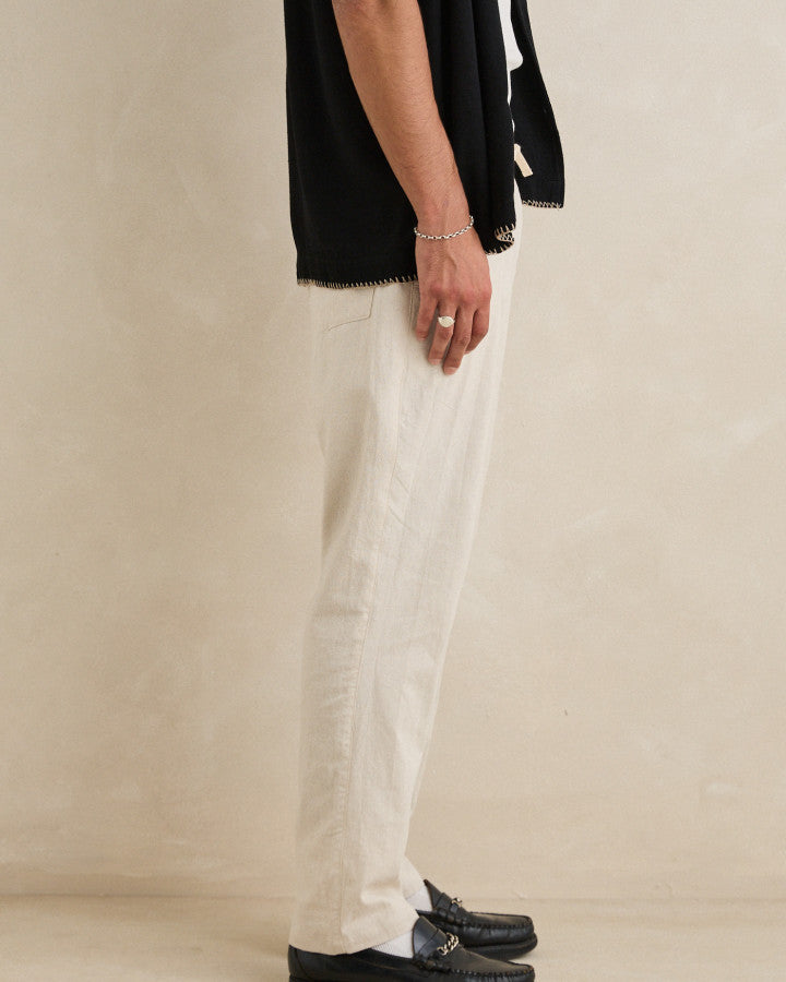 LINEN JAM PANT bone