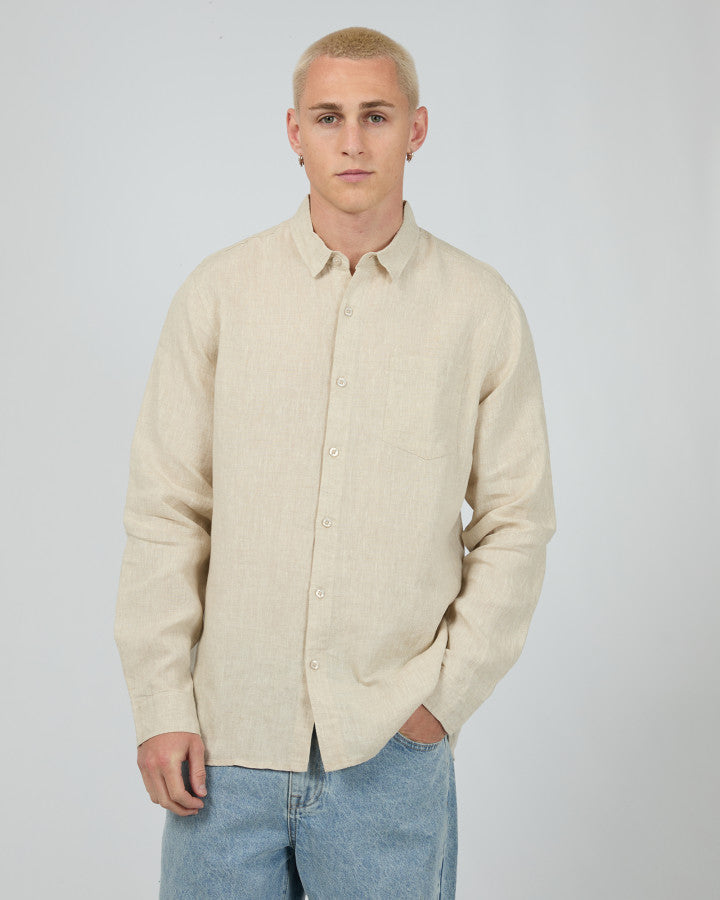 LINEN LS SHIRT II natural