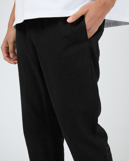 LINEN PANT blk