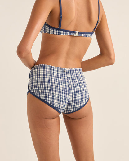 LONDON CHECK MINI BOYSHORT PANT NAVY