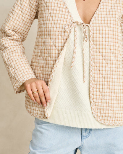 LONDON REVERSIBLE QUILTED JACKET vintage white
