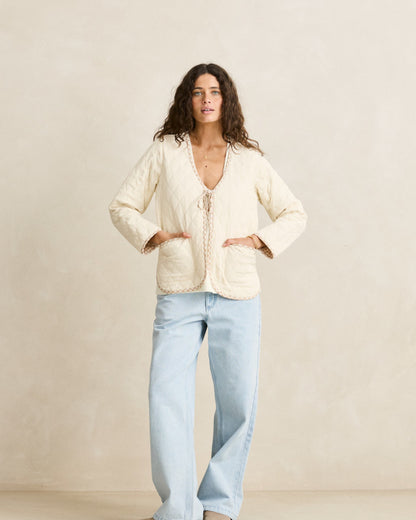LONDON REVERSIBLE QUILTED JACKET vintage white