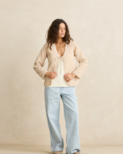 LONDON REVERSIBLE QUILTED JACKET vintage white