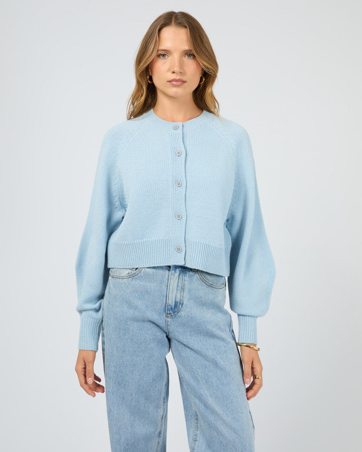 LOTUS KNIT CARDIGAN light blue light blue