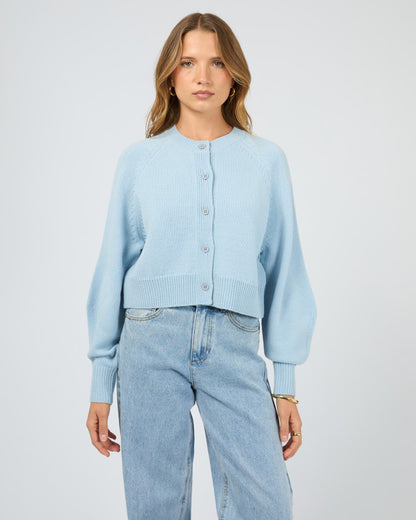 LOTUS KNIT CARDIGAN light blue light blue