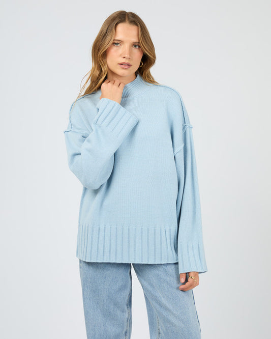 LOTUS KNIT JUMPER light blue