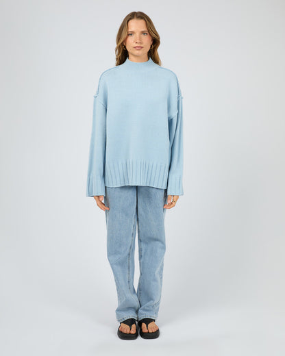 LOTUS KNIT JUMPER light blue