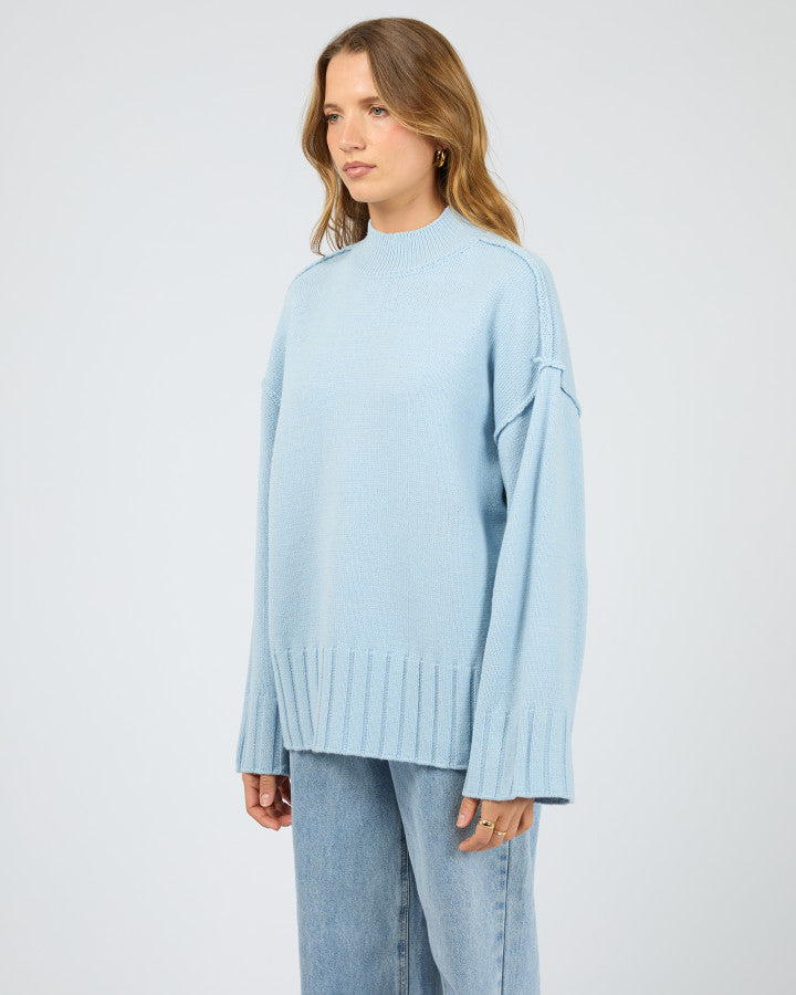 LOTUS KNIT JUMPER light blue