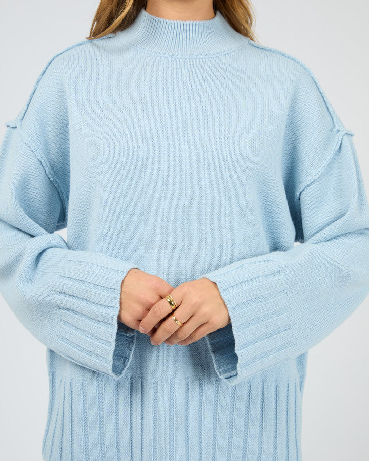 LOTUS KNIT JUMPER light blue