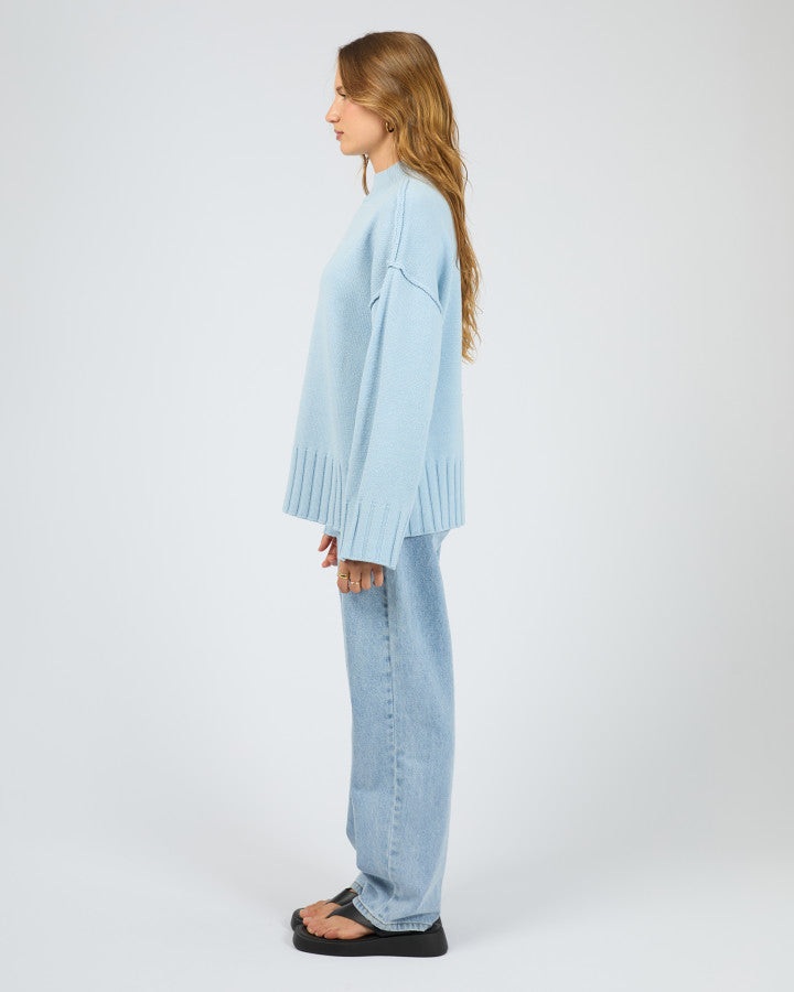 LOTUS KNIT JUMPER light blue