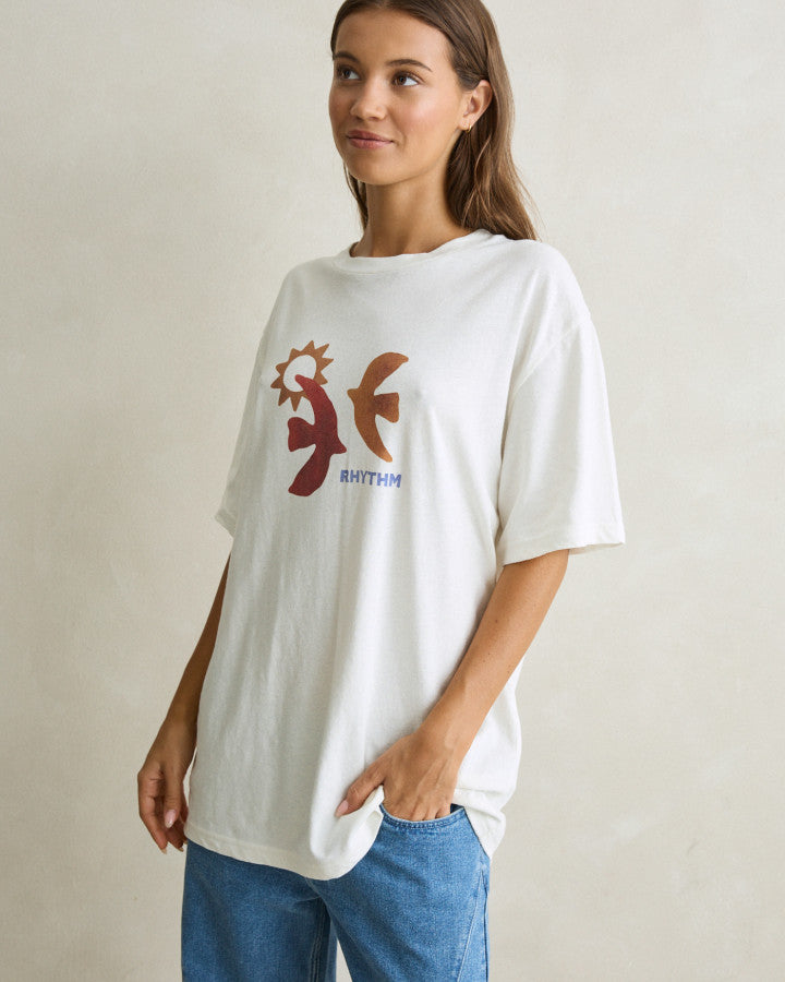 LUMI OVERSIZED T-SHIRT vintage white