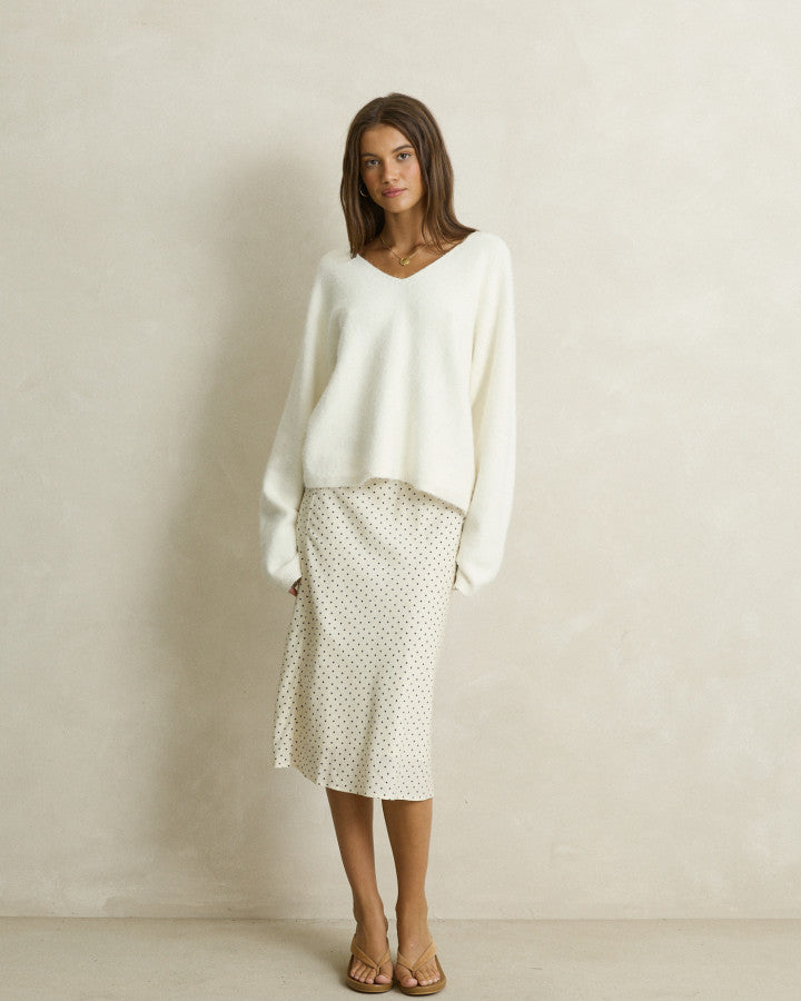 MAISY MIDI SKIRT cream