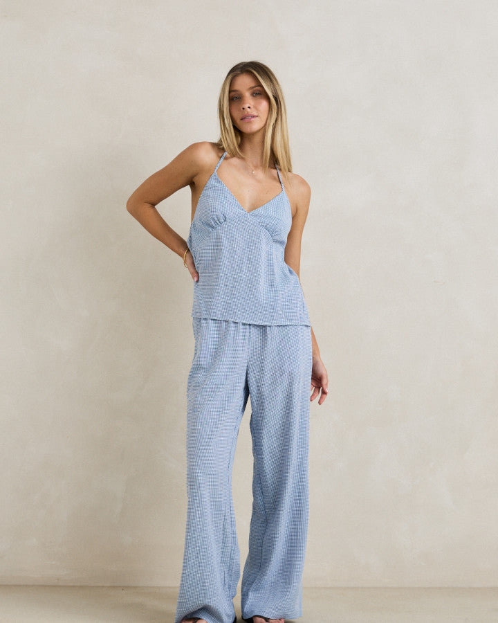 MARISOL TOP blue check