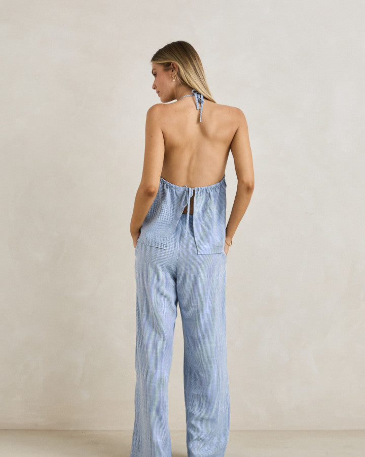 MARISOL TOP blue check