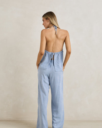 MARISOL TOP blue check
