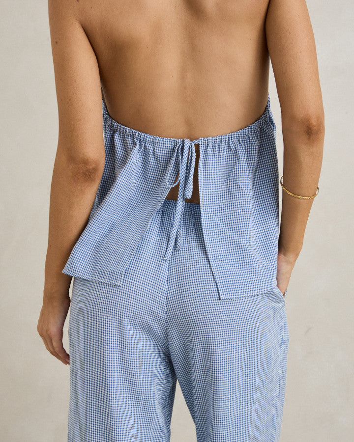 MARISOL TOP blue check