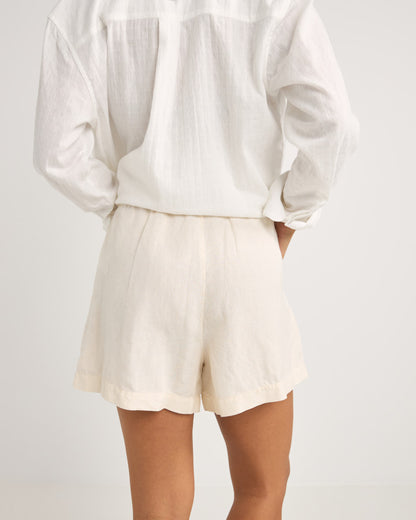 MINI LINEN ELASTICATIED SHORT
