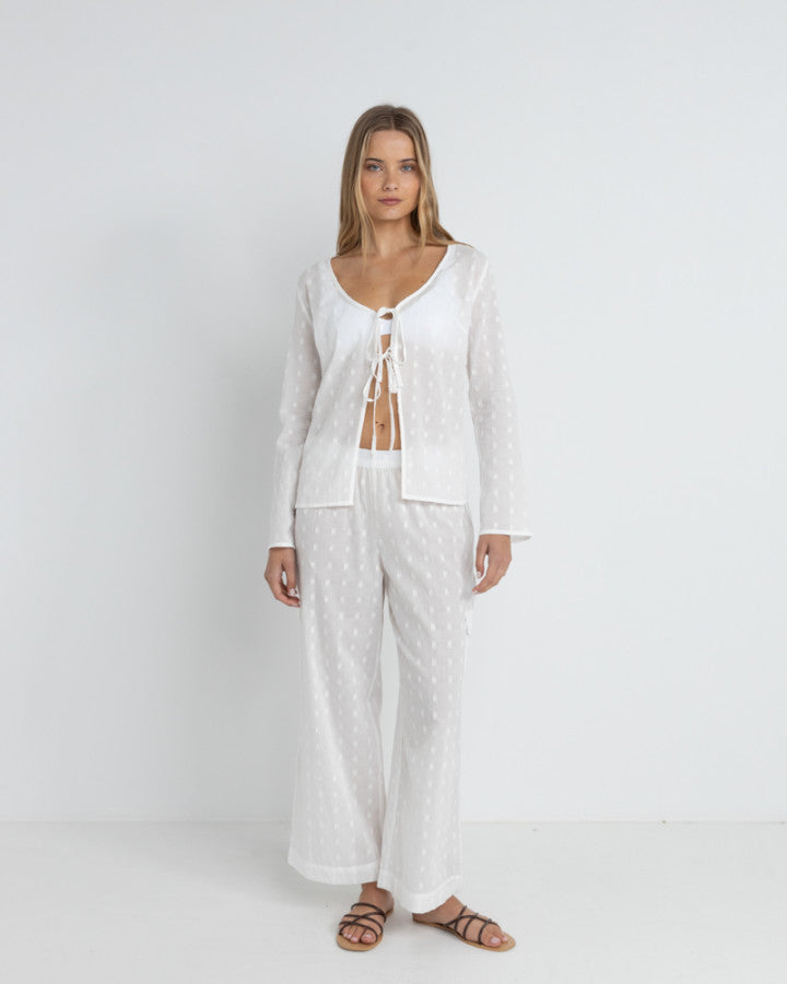 MIRAGE LONG SLEEVE TOP WHITE