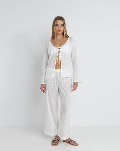 MIRAGE LONG SLEEVE TOP WHITE