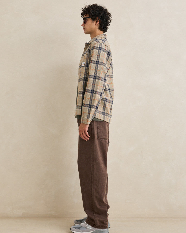 OSCAR CHECK LS SHIRT stone