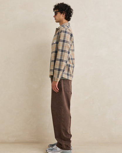 OSCAR CHECK LS SHIRT stone