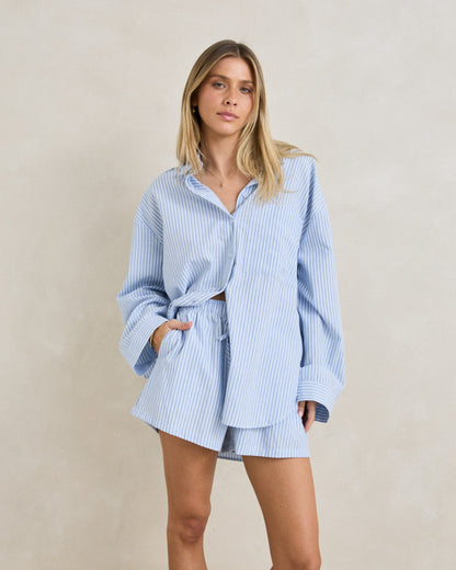 OVERSWIM STRIPE SHIRT blue