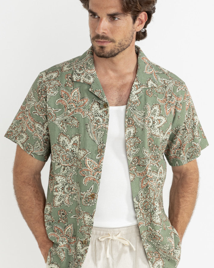 PAISLEY SS SHIRT green tea