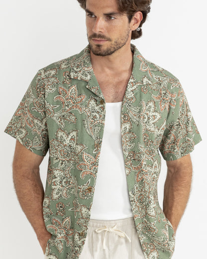 PAISLEY SS SHIRT green tea