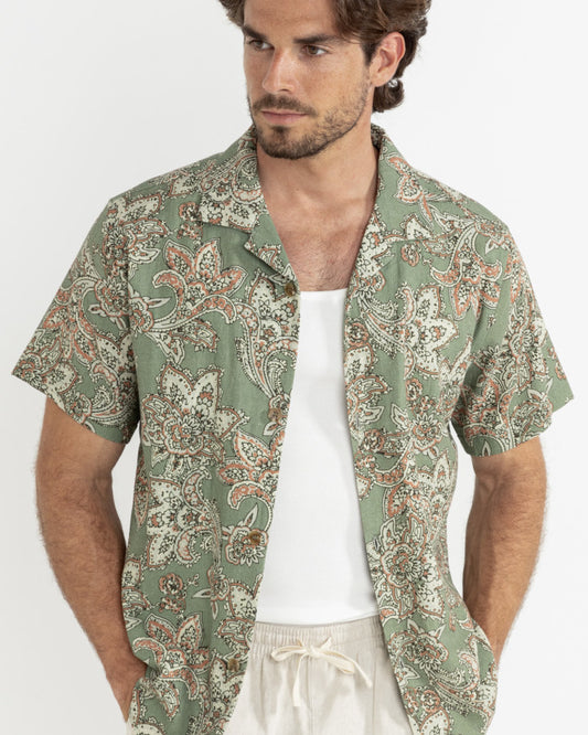 PAISLEY SS SHIRT green tea