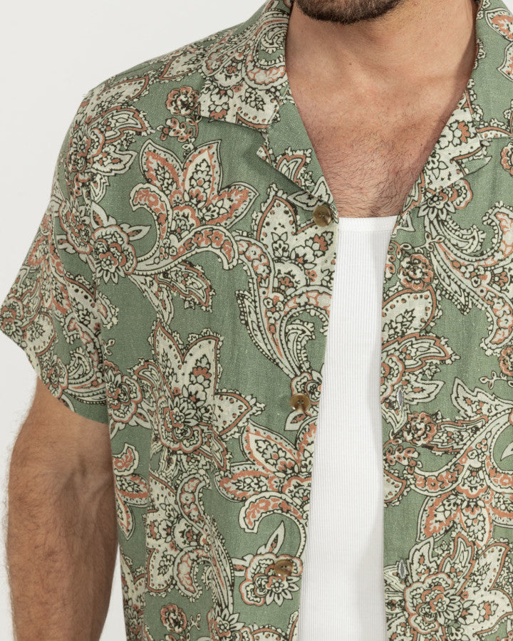 PAISLEY SS SHIRT green tea
