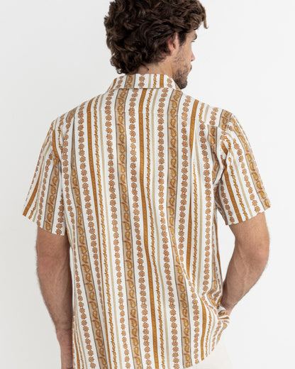 PAISLEY STRIPE SS SHIRT cedar