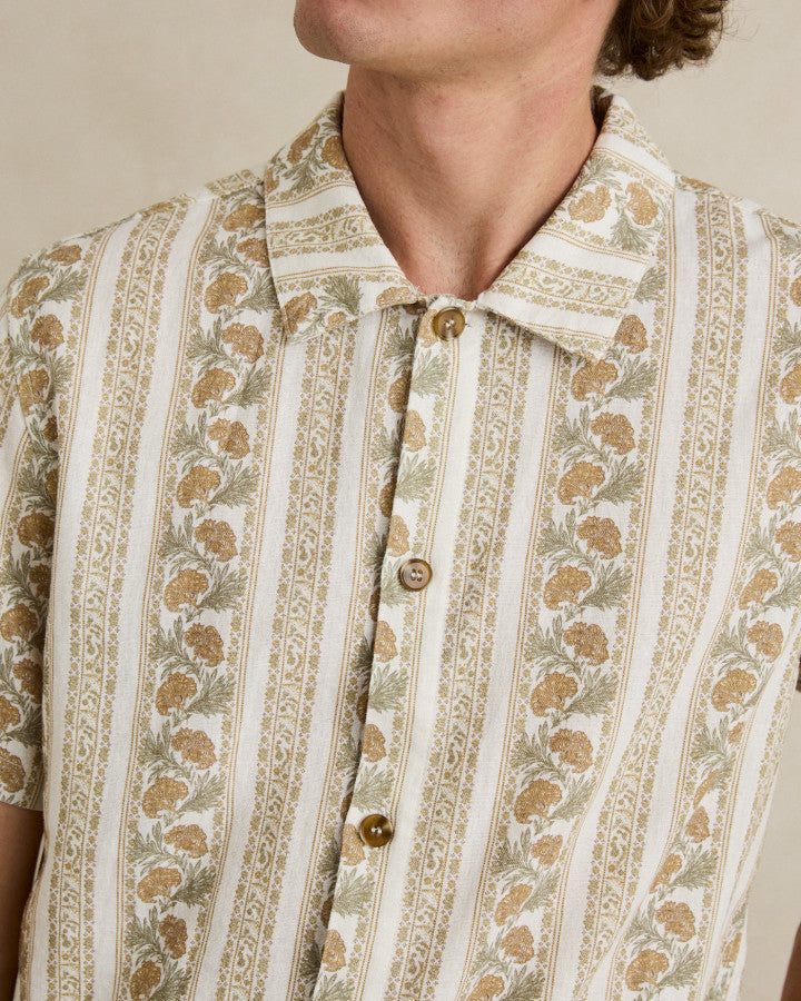 PAISLEY STRIPE SS SHIRT natural