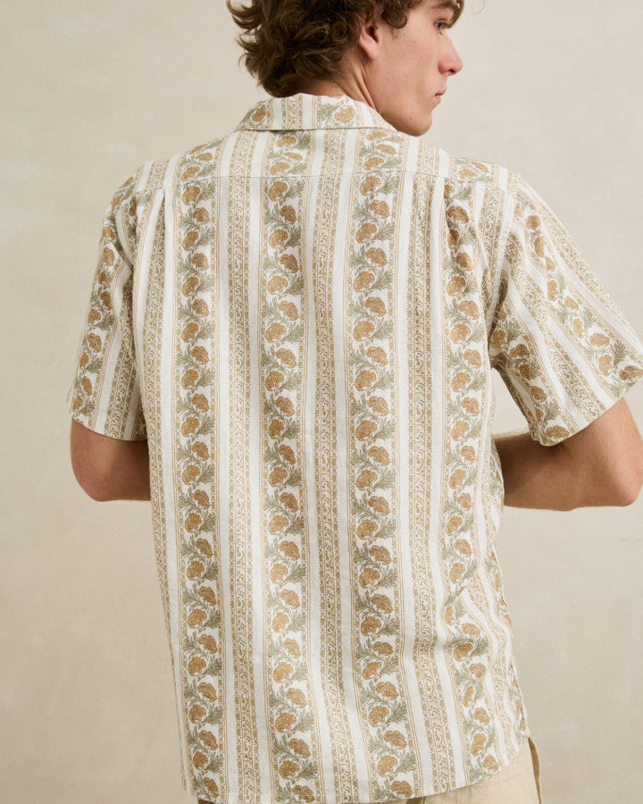 PAISLEY STRIPE SS SHIRT natural