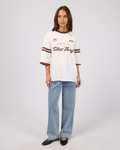 PALM STATE OVERSIZED TEE vintage white