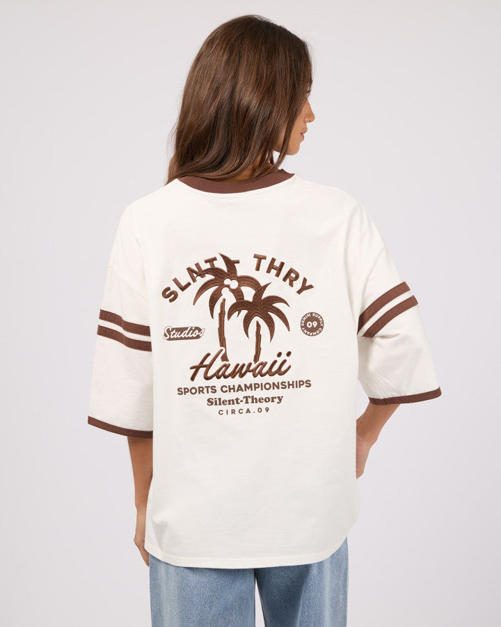 PALM STATE OVERSIZED TEE vintage white