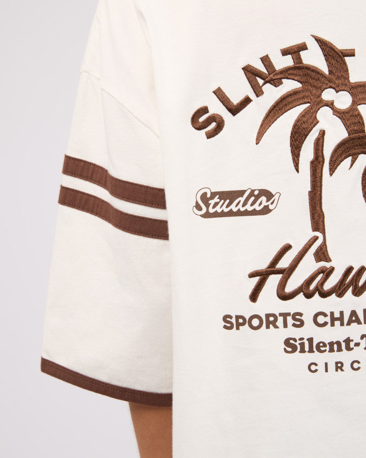 PALM STATE OVERSIZED TEE vintage white