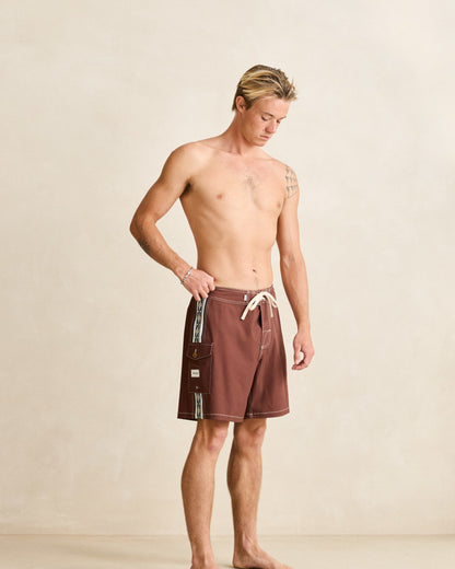 PANEL STRIPE TRUNK chocolate