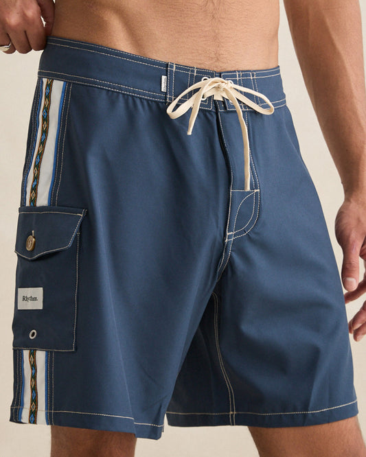 PANEL STRIPE TRUNK navy
