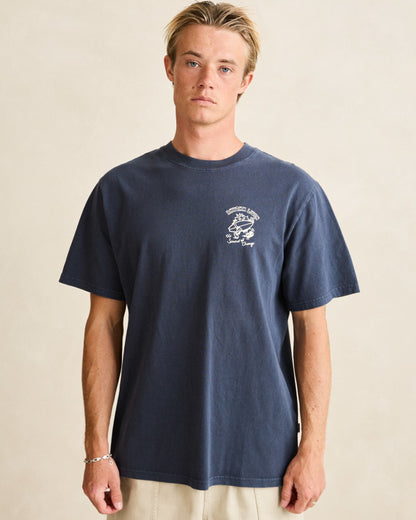 PEACE SUN VINTAGE SS T-SHIRT navy