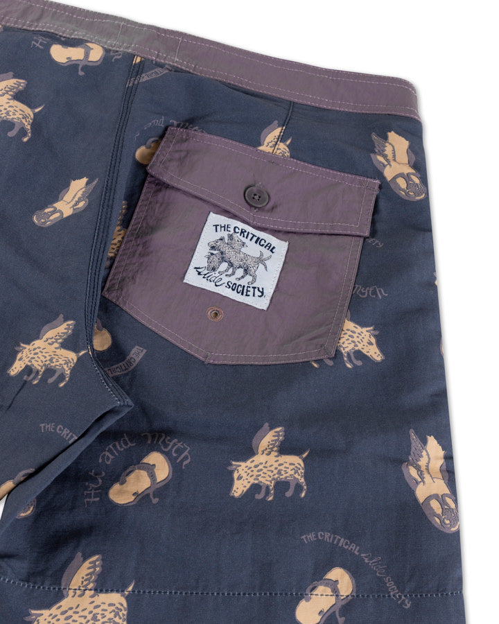 PEACE THONG 17" BOARDSHORT blue