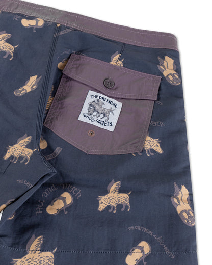 PEACE THONG 17" BOARDSHORT blue