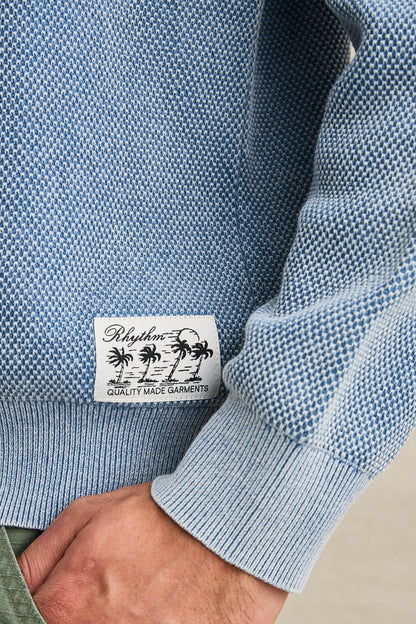 POLU CREW KNIT WASHED BLUE